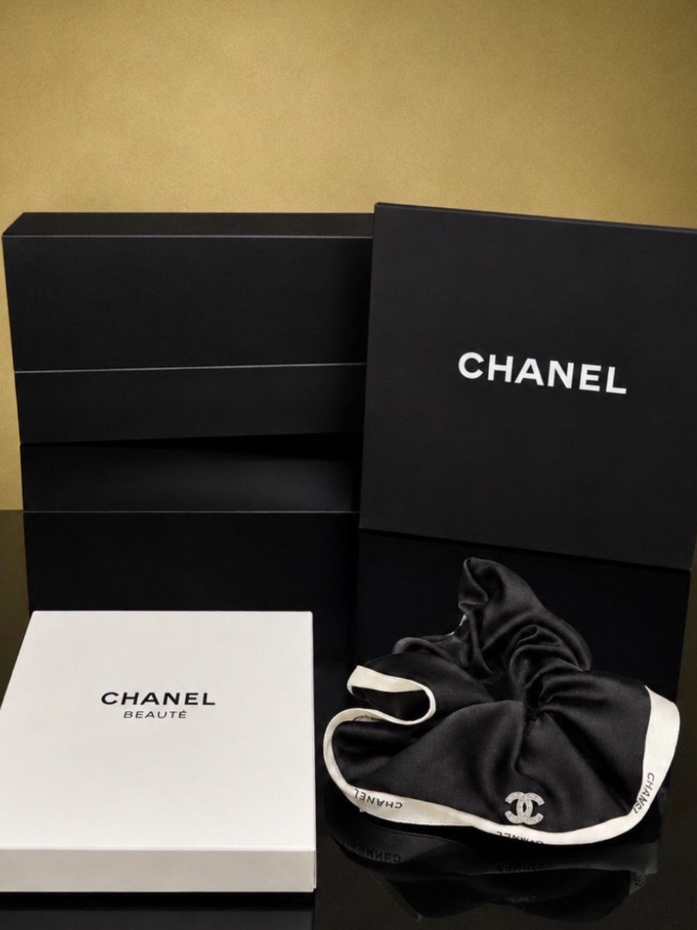 Chanel Beauty Satin Scrunchie Hair Tie